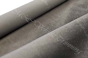 Automotive ribbed velour upholstery fabric